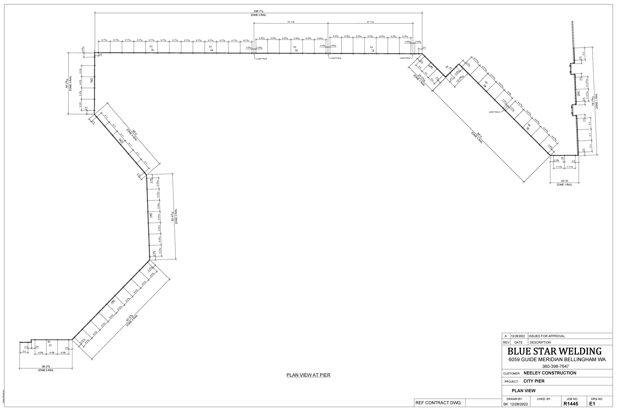 City Pier Railing Replacement Project Zones